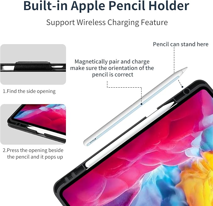 Gexmil Genuine Leather Case for iPad mini 7 (A17 Pro) 2024 / iPad mini 6 Generation 2021 8.3 Inch,Magnetic Closure,Pencil Holder,Shockproof Cowhide Cover,Pencil 2 Wireless Charging,Sand Dark Brown