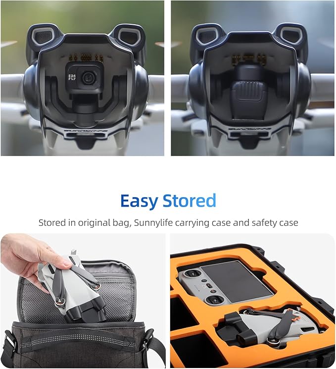 Lens Hood for DJI Mini 3 Drone Accessories, Anti-Glare Lens Sunshade Sunhood Protective Cover Gimbal Camera Guard Protector for Mini 3 Drone