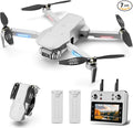 4DF8 GPS Drone with 4K HD Camera, White, 5GHz FPV Transmission, 4.5" LCD Screen on Controller,60 Min Flight Time, Brushless Motor, for Beginners,32GB memory card