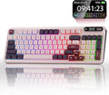 KZZI Z98 Wireless Mechanical Keyboard, Smart Display & Knob, BT5.0/2.4GHz/USB-C, Hot Swappable Custom Keyboard, Pre-lubed Linear Switches, Gasket Mount, RGB Creamy Gaming Keyboard