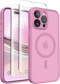 CAPRRO Magnetic for iPhone 13 Pro Max Case, [Compatible with MagSafe] [Full Camera Protection] Shockproof Protective Slim Translucent Matte Phone Case for iPhone 13 Pro Max 6.7'', Grape Purple