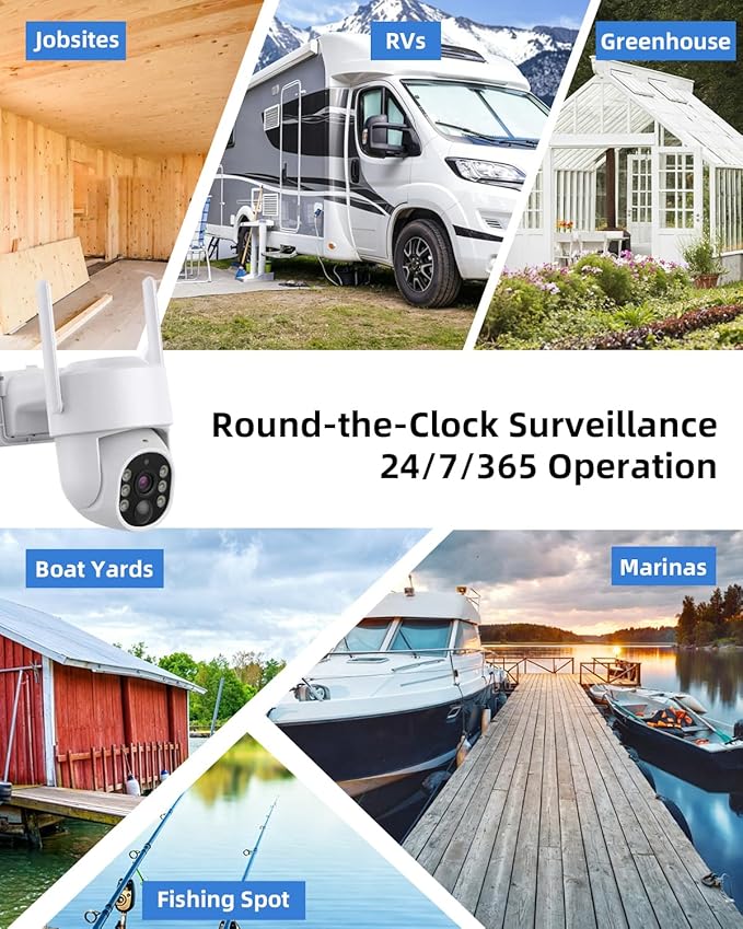 Ameyes 4MP 4G LTE Cellular Security Cameras Wireless Outdoor, Solar Cameras for Home Security 32GB SD Card & SIM Card, Night Vision, PT 360 Camera, 2-Way Audio, Motion Detect, No WiFi & Wire (White)