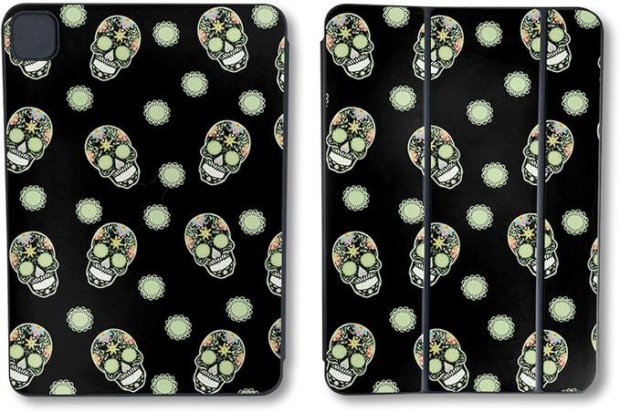 Skin Compatible with Apple Smart Folio for iPad Pro 13-inch (M4/M5) 2025 - Nighttime Skulls - Premium 3M Vinyl Protective Wrap Decal Cover - Easy to Apply | Crafted in The USA by MightySkins