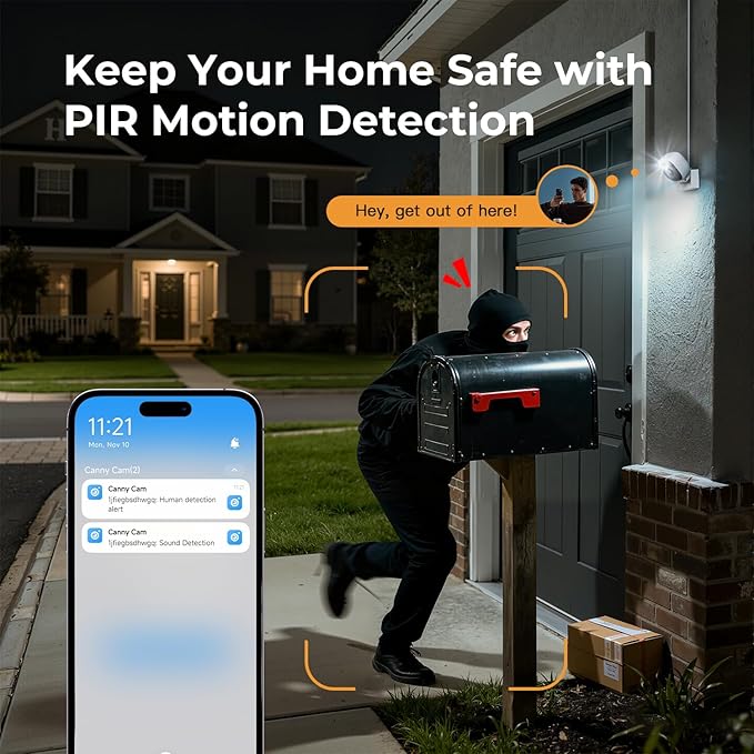 2K Cameras for Home Security,Indoor/Outdoor for Baby/Elder/Pet Monitoring with Phone app,Wired Plug&Play,Color Night Vision,2-Way Audio & 24/7 Recording,Support 128G Card ( Not Included),4-Pack