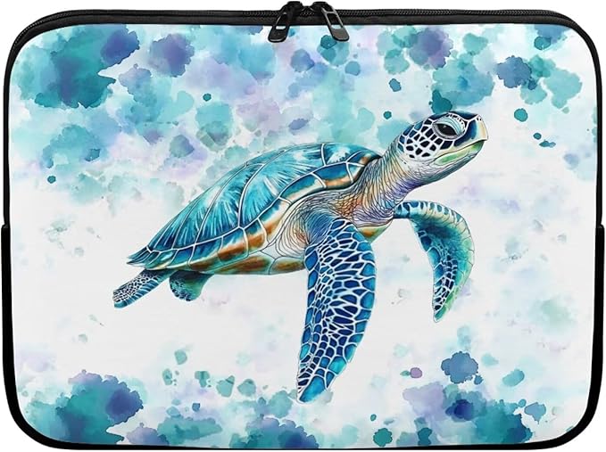 Sea Turtle Laptop Protective Sleeve for Women Men 12inch Computer Sleeve Bag Neoprene Laptop Bags Tie Dye Lap Top Case Suitable for Travel School Office Organizers Hippie