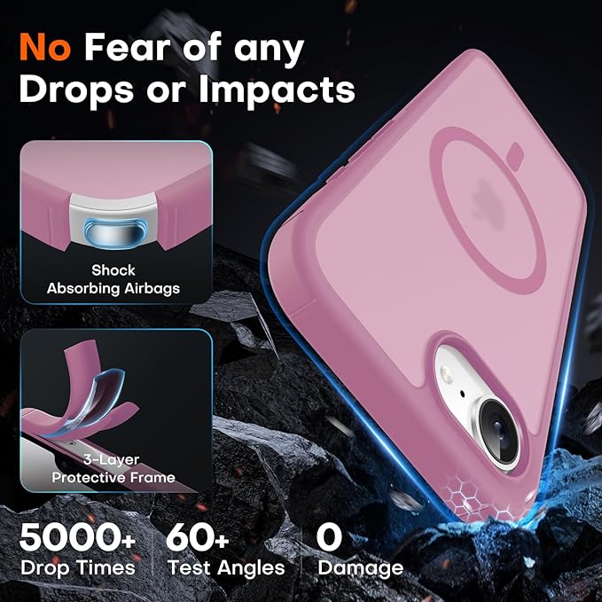 TOCOL for iPhone 17e Case, Compatible with Magsafe, Military Drop Protection, Slim Translucent Matte Shockproof for iPhone 17 e Case 6.1 inch (Lilac Purple)