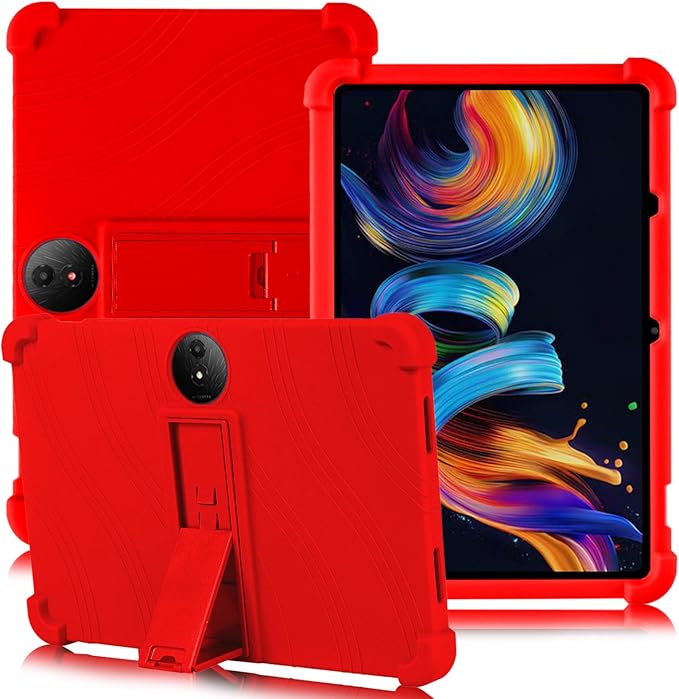 ATOOZ for TCL NXTPAPER 11 Plus Tablet Case 2025 (9649X) with PC Stand Soft Silicone Kids Case for TCL NXTPAPER 11 Plus 11.5 Inch (Red)