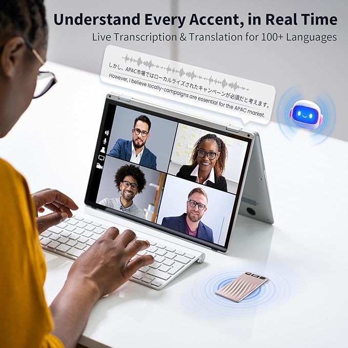 AI Voice Recorder, Professional Voice Activated Recorder with AI Transcription & Summarize, 64GB Storage, 30H Battery, Noise Cancellation and AI Note Taker for Meetings and Interviews & calls