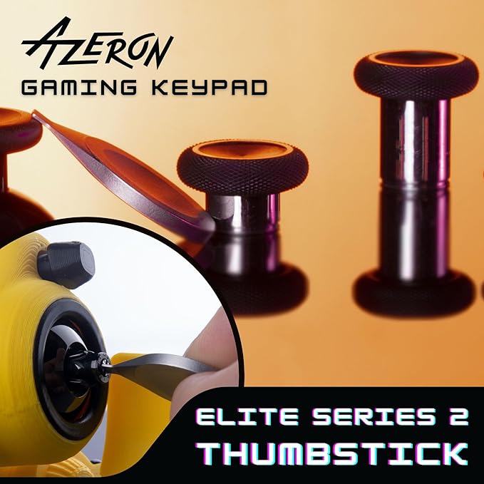 AZERON Cyborg ll Keypad – Programmable One Handed Gaming Keyboard for PC, Hall Effect Elite Joystick and 30 Programmable Keys, 3D Printed Keypad for Righties (Iceline, Cyborg ll Elite Bundle)