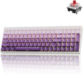 ZORNHER ZH100 Wireless Mechanical Keyboard,98% Purple Creamy Keyboard with Number Pad,Full Size Gaming Keyboard,Lighted Up PBT Dipped Keycaps,KKT Red Switches