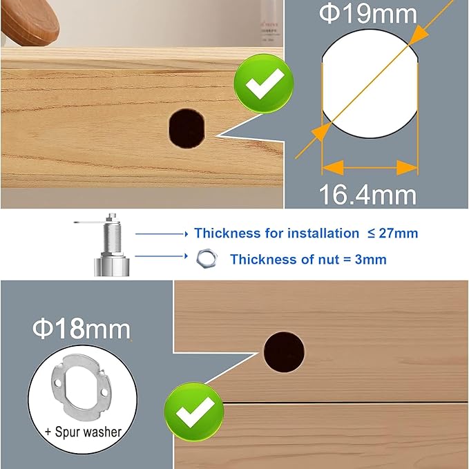 Fingerprint Drawer Lock eLinkSmart Phone App Biometric Cabinet Lock 30MM (27MM) with 3 Sizes Tubular Cam Support 20 Fingerprints 1000+ App Users iOS Watch Unlock