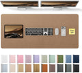 YSAGi Leather Desk Pad Protector, Office Desk Mat, Large Mouse Pad, Non-Slip PU Leather Desk Blotter, Laptop Desk Pad, Waterproof Desk Writing Pad for Office and Home (Bronze, 47" x 17")