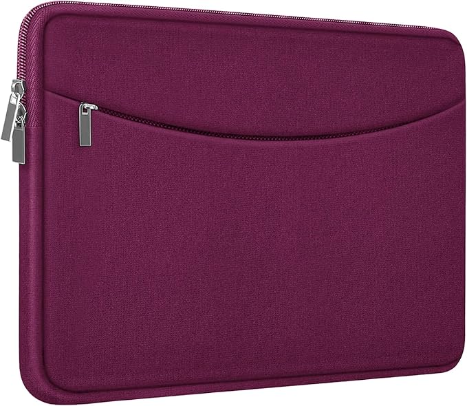 Laptop Case 15.6 inch, Shockproof Protective Laptop Cover Carrying Computer Bag with Accessory Pocket Portable Computer Sleeve Compatible with HP, Dell, Lenovo, Asus, Rose Red
