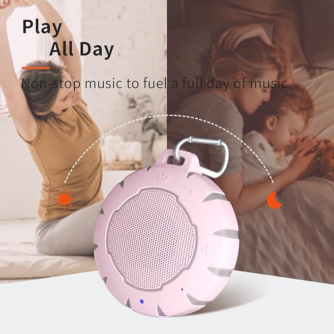 HEYSONG Waterproof Shower Bluetooth Speaker, Durable & Portable with Clear Sound, Ideal for Shower, Pool, Beach & Kayaking – Great Gifts for Girls, Women