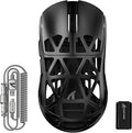 ATTACK SHARK R2PRO 45g Superlight Magnesium Alloy Mouse, PixArt PAW3950 Sensor, 42000DPI, 8000Hz Wireless Polling Rate, 2.4G/BT/Wired Gaming Mouse, Programmable Mice with Coiled Cable, PC/Mac, Black