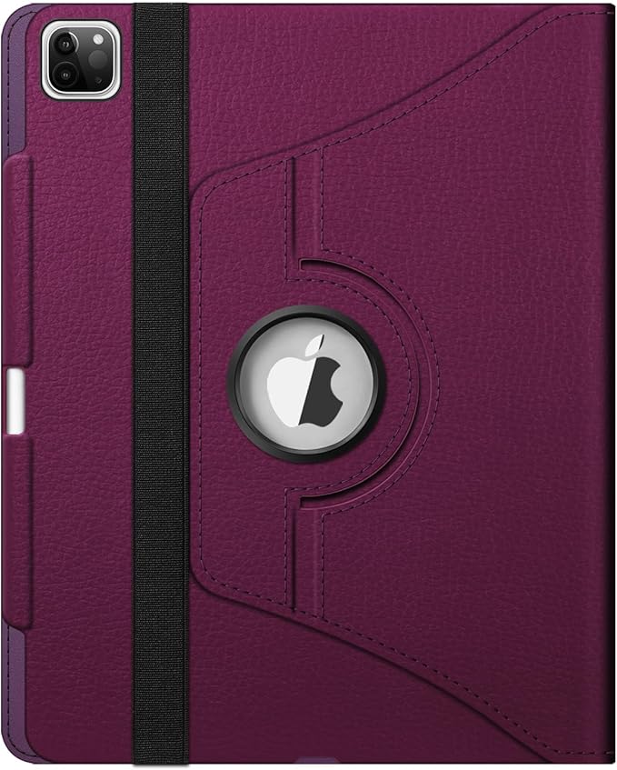 Fintie Rotating Case for iPad Pro 12.9-inch 6th Generation 2022-360 Degree Swiveling Protective Cover with Pencil Holder, Auto Sleep/Wake, Also Fit iPad Pro 12.9" 5th/4th/3rd Gen, Purple
