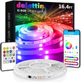 dalattin LED Strip Lights IC+RGB, 5050 Led Lights for Bedroom, DIY Multiple Colors on One Line, Led Lights with Remote&App Control,Color Changing LED Strip Lighting Music Sync,Halloween Gifts, 16.4ft