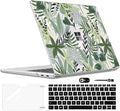 Case for 13-inch Microsoft Surface Laptop Copilot+ PC 2025 (Model 2095), Printed Pattern Ultra-Slim Plastic Hard Shell Case Protective Cover, Tropical Green Leaves