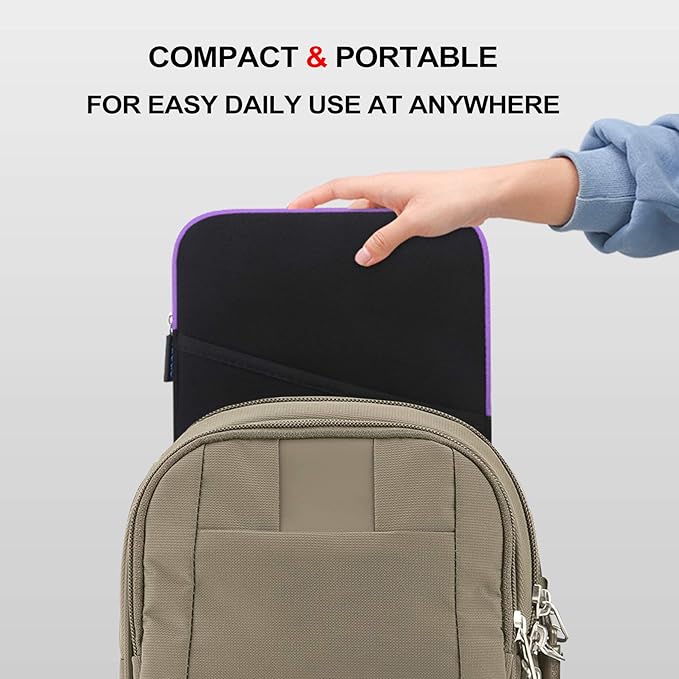 Lacdo Tablet Sleeve Case for 13 inch New iPad Air M4 M3 M2 2026-2024, 13 inch iPad Pro M5 M4 2025-2024, 12.9 inch iPad Pro 6 5 4 3 with Magic Keyboard and Smart Keyboard Folio Protective Bag, Purple