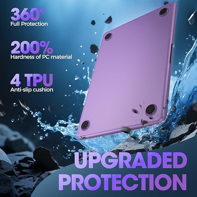 ProCase Hard Shell Case for MacBook Air 13 inch 2026 2025 2024 2023 2022, M5 A3449, M4 A3240, M3 A3113, M2 A2681, Laptop Cover for MacBook Air 13.6" -Purple