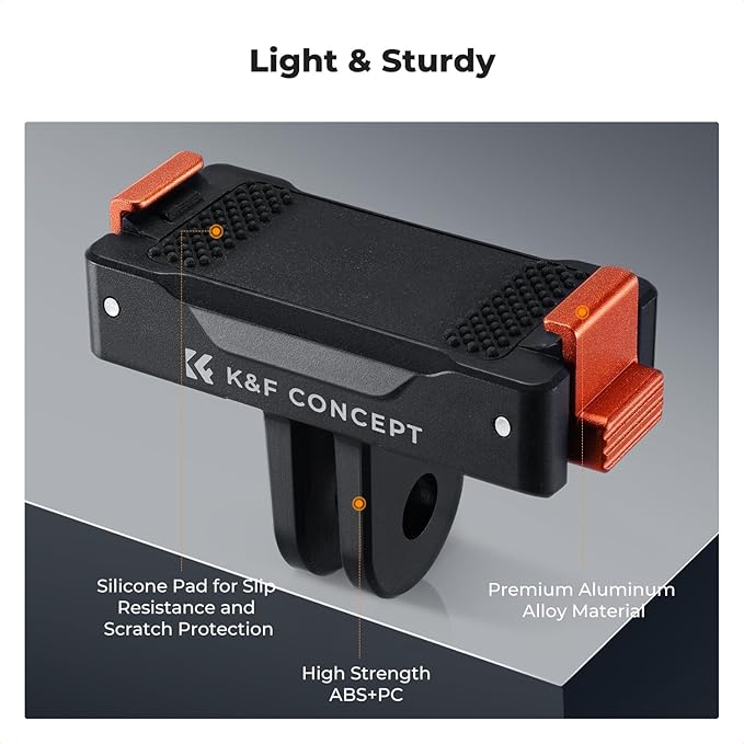 K&F CONCEPT 2 Pack Magnetic Adapter Mount for DJI Osmo Nano/Osmo Action 6, Quick Release Extension Base Bracket with 1/4" Adapter/Quick-Release Buckle for Tripod, Action Camera Vlogging Accessories