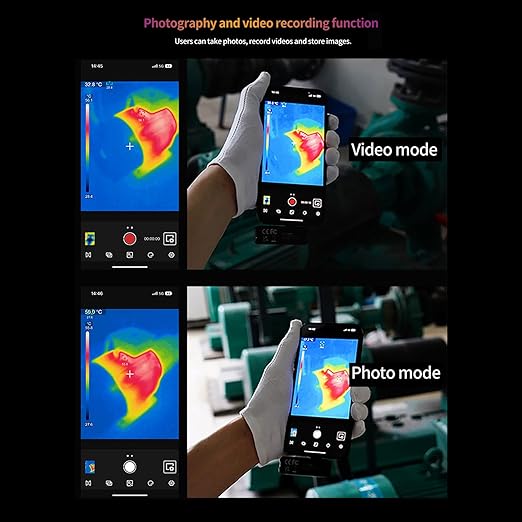 UNI T UTi120MS Thermal Camera for iPhone iOS, Infrared Cameras Thermal Imaging, 120X90 IR Resolution,Thermal Imager,-4°F~1022°F Temperature Range,25Hz Frame Rate,Support Video Recording