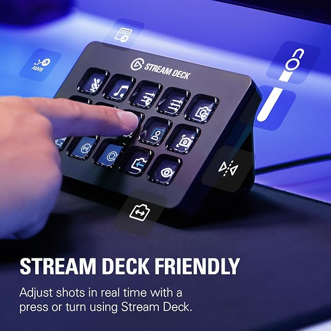 Elgato Facecam MK.2 – Premium Full HD 1080p Webcam for Streaming, Gaming, Video Calls, Recording, HDR Enabled, Sony Sensor, PTZ Control – Works with OBS, Zoom, Teams, and More, for PC/Mac