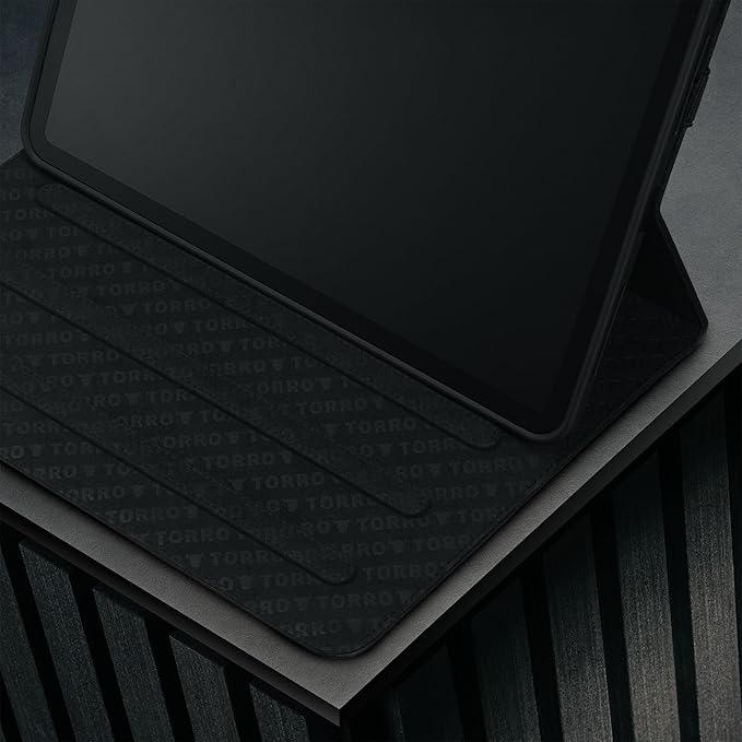TORRO Case Compatible with iPad Air 11" M4 (2026), M3 (2025) & M2 (2024) and iPad Air 5th / 4th Gen - Leather Folio Cover, Stand, Apple Pencil Charging, Auto Wake/Sleep (Black)