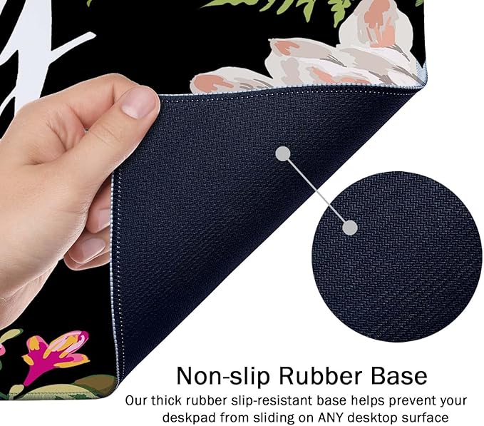 SSOIU Desk Mat, Extended Gaming Mouse Pad (35.5x15.7 in), Large Non-Slip Rubber Base Mousepad with Stitched Edges, Waterproof Keyboard Mouse Mat Desk Pad for Work, Game, Office, Home - Thug Life