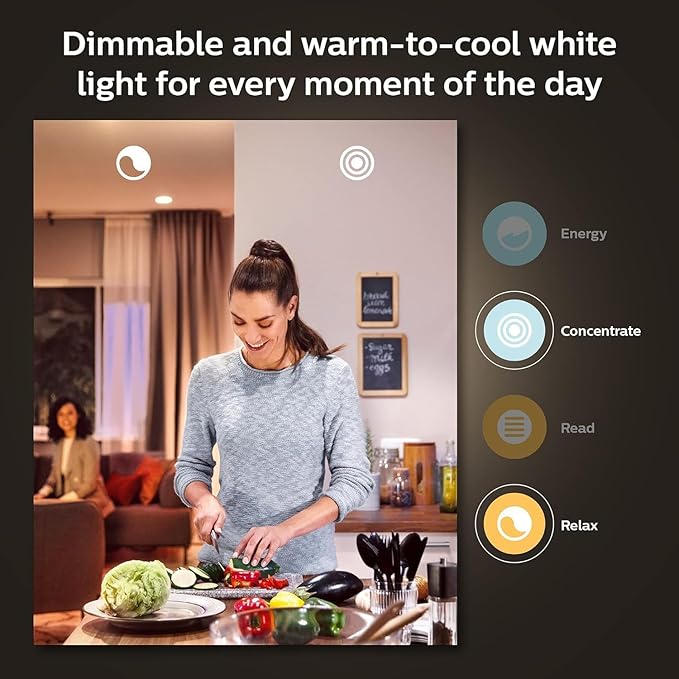 Philips Hue Smart Lighting Bundle: 2-Pack BR30 LED Smart Light Bulbs (White and Color Ambiance) with Philips Hue Bridge - Control with Hue App, Compatible with Alexa, Google Assistant, Apple Homekit