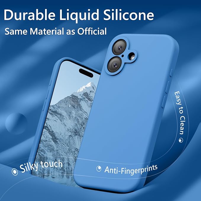FireNova Magnetic for iPhone 17 Case, Compatible with MagSafe, [Integrated Silicone Camera Control Button] [Camera Protection] Anti-Scratch Microfiber Lining Phone Case, 6.3", Blue