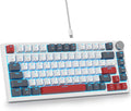 Guffercty kred 75% Percent Mechanical Keyboard with Knob, Gasket Mouted Wired TKL Gaming Keyboard 75 Percent Hot Swappable Programmable for Windows Laptop PC Gamer（82 Grey）