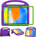 YIHE Kids Case for iPad A16 11th Generation (11-inch, 2025) & 10th Gen (10.9" 2022) | Shockproof Tablet Cover with Built-in Screen Protector & Pencil Holder for iPad 10.9/11 Inch, Purple Green