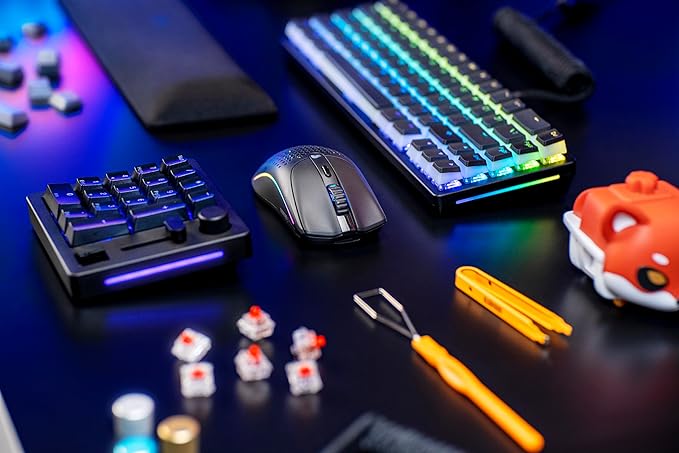 Glorious Gaming Model O 2 Wireless Gaming Mouse - Hybrid 2.4GHz & Bluetooth Wireless, 68g Superlight, Long Battery Life, 26k BAMF 2.0 Sensor, RGB, Ambidextrous, 6 Buttons, PTFE Feet - Black