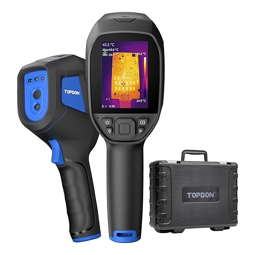 TOPDON TC005 3.5" Dual-Lens Thermal Imaging Camera, 512 x 384 TISR Resolution, with 2MP Visual Light Camera, 8-Hour Battery Life Handheld Infrared Imager, -4°F~1022°F
