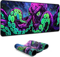 Simpkeely Blacklight Octopus Gaming Mouse Pad – UV Reactive Kraken Tentacles Desk Mat, Neon Glow in The Dark Waterproof Extended Mousepad with Non-Slip Rubber Base for Office & Home – 31.5" x 11.8"