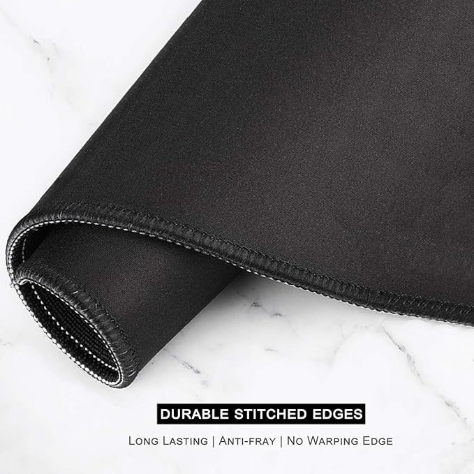 Auhoahsil Large Mouse Pad, Full Desk XXL Extended Gaming Mouse Pad 35" X 15", Waterproof Desk Mat w/Stitched Edge, Non-Slip Laptop Computer Keyboard Mousepad for Office & Home, Colorful Marble Design