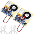 2PCS Sound Recorder Module DIY Music Voice Recording Module Chip with Speaker,Type-C Cable,Easy Recording Capability16 Minutes Music for Personalized Greetings, Holiday Crafts Cards with Manual