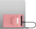 kwmobile Elastic Sleeve Compatible with SanDisk Portable SSD, Samsung T7, Crucial X8, HDD Case - Stretchy Elastane Adhesive External SSD Holder - 10x7cm & 8x7cm Pockets - Dusty Pink