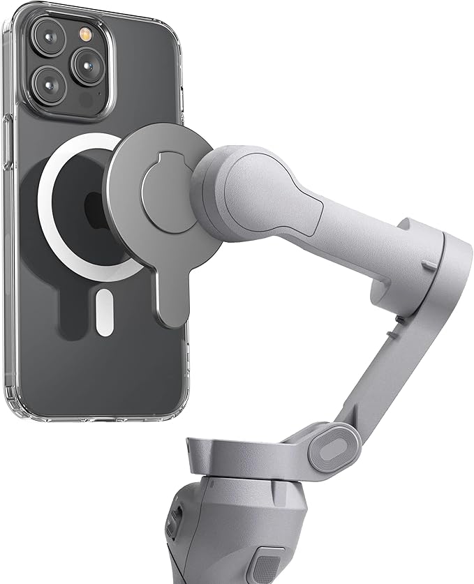 ENCASED Magnetic Adapter for DJI Osmo Mobile Smartphone Gimbal Stabilizer - Compatible with MagSafe (DJI OM 8 7P 7 SE 6 5 4)