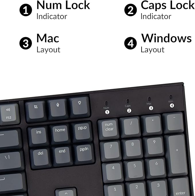 Keychron K10 Wireless Mechanical Gaming Keyboard, Hot-Swappable 104 Keys Full Size Gateron G Pro Brown Switch, White LED Backlight USB-C Wired Bluetooth Professional Office Keyboard for Mac/Windows