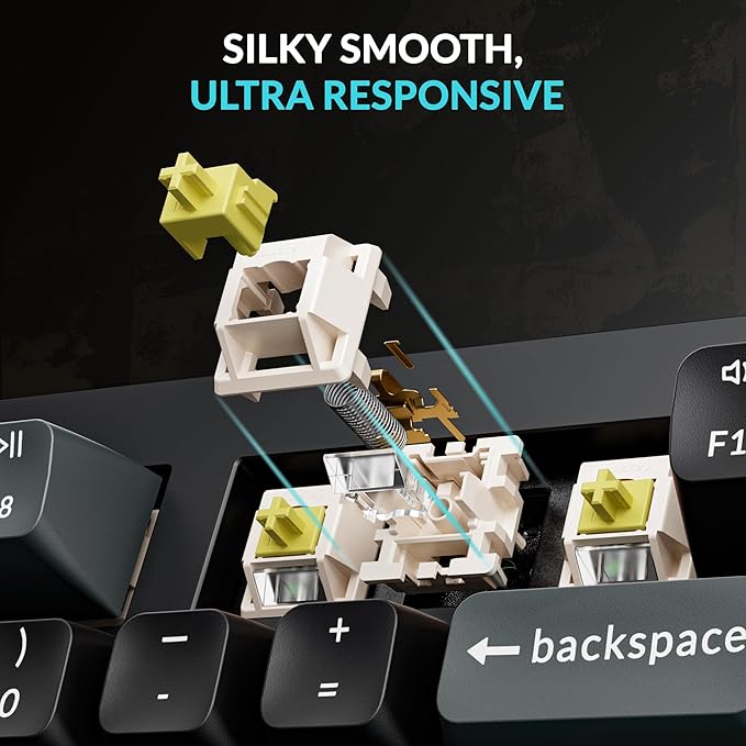 Keychron Q5 Ultra 8K Wireless Custom Mechanical Keyboard 2.4 GHz & Bluetooth 660Hr Battery Aluminum Body ZMK Launcher with Hot-swappable Banana Switches PBT Keycaps for Mac Windows Linux - Black