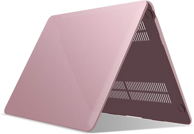 IBENZER Compatible with New MacBook Air 13 inch Case 2022 2021 2020 M1 A2337 A2179 A1932, Plastic Hard Shell Case with Keyboard Cover for Mac Retina Display with Touch ID, Rose Gold, MAT13-MPK+1B