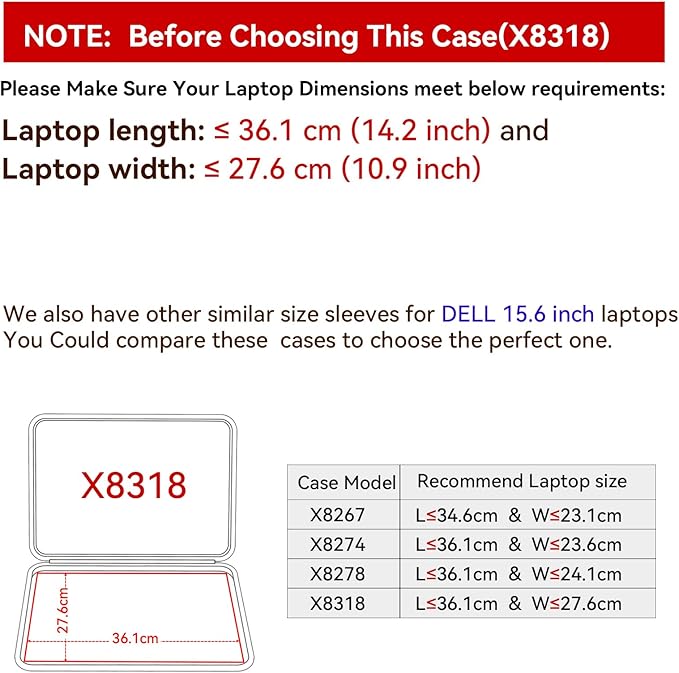 Smatree Hard EVA Protective Sleeve Case Compatible for 15.6 inch DELL G15 5530/5535 Gaming Laptop, for 15.6 inch Alienware M15, Alienware X15 R1/R2 Laptop Bag (X8318)