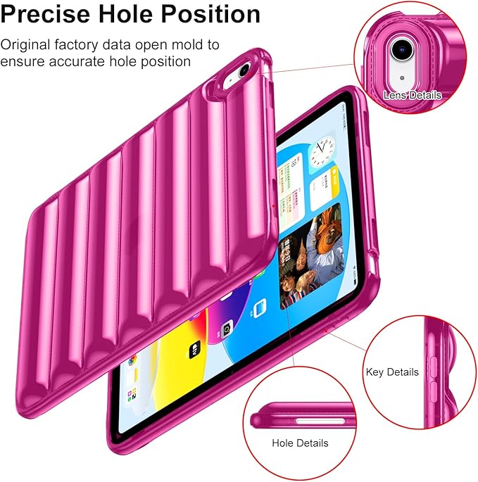 Case for iPad mini 7 (A17 Pro) 2024 & iPad mini 6 2021 (8.3 inch) Shockproof Soft TPU Back Cover Silicone Bumper Anti-Yellowing Lightweight Clear Shell for iPad mini 7th/6th Generation, Rose