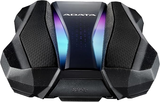 ADATA HD770G 2TB RGB USB 3.2 IP68 Waterproof Dropproof Dustproof External HDD Black (AHD770G-2TU32G1-CBK)