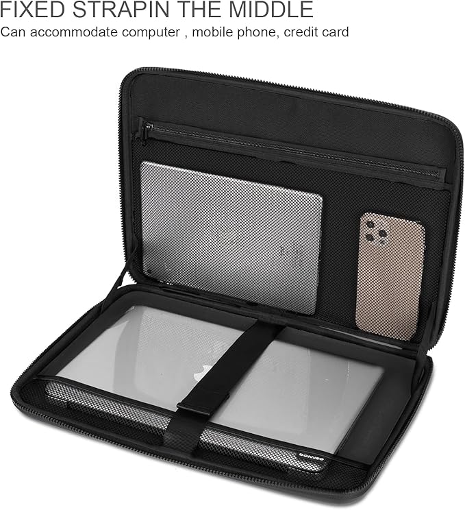 DOMISO Laptop Hard Case 17-17.3 inch Waterproof Shockproof Hard Shell Laptop Sleeve with Handle & Storage Pocket, Compatible with MacBook, HP, Dell, Mint Green