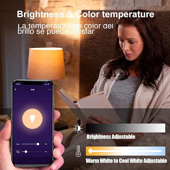 OHLUX GU24 Smart Light Bulbs Compatible with Alexa, 10W 900LM Super Bright RGBCW Color Changing LED Bulb, 120V 100W Halogen Replacement, 2 Pack