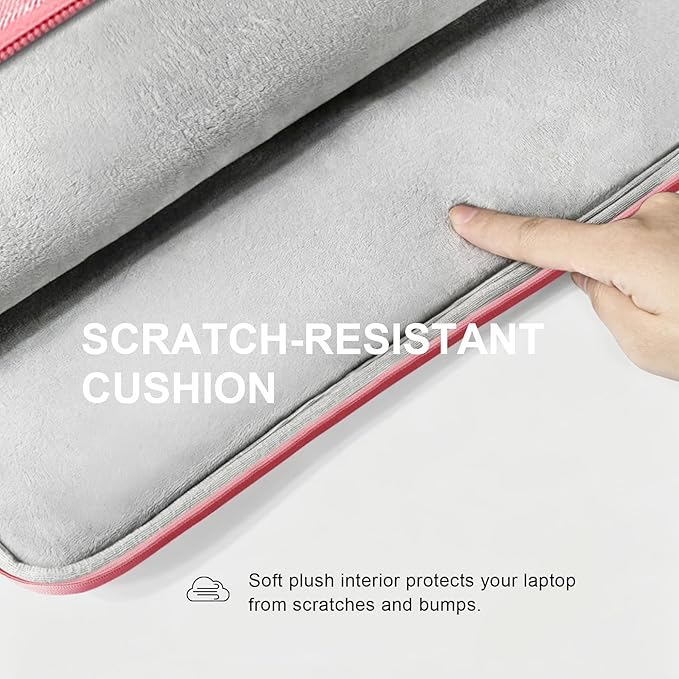 Lacdo Laptop Sleeve Case for 14 inch MacBook Pro M5 Pro/Max A3426 A3427 (2026), M5/M4/M3/M2/M1 A3434 A3112 A3401 A3185 A2918 A2992 2025-2021, 13.8 inch Microsoft Surface Laptop 7th Computer Bag, Peach