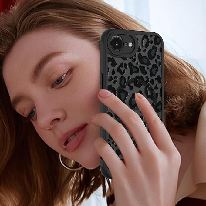 KANGHAR Case for iPhone 16e/17e Phone Case [Compatible with Magsafe] Leopard Printed Pattern Cute Cheetah Protective Magnetic Case for Girls Women Men 6.1"